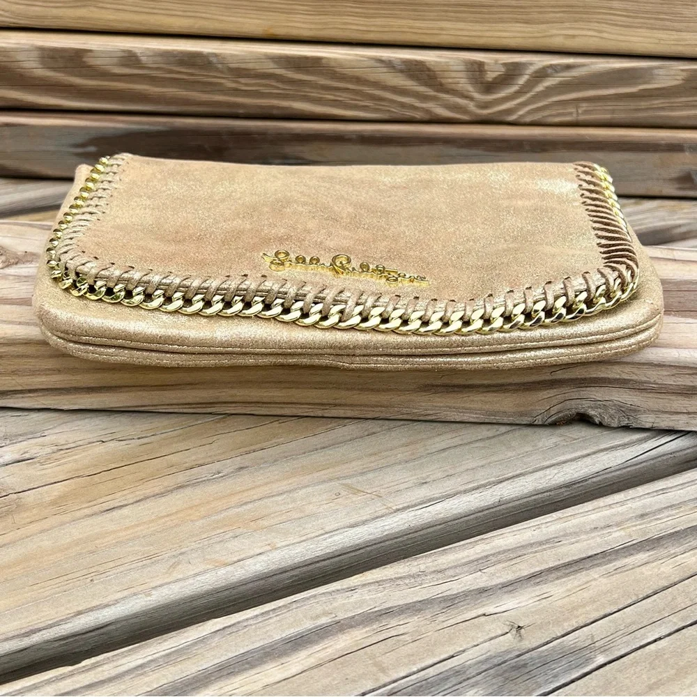 - Lilly Pulitzer Metallic Gold Link Clutch! EUC!